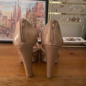 BCBG Pleather Arielle Block Heel Sandal